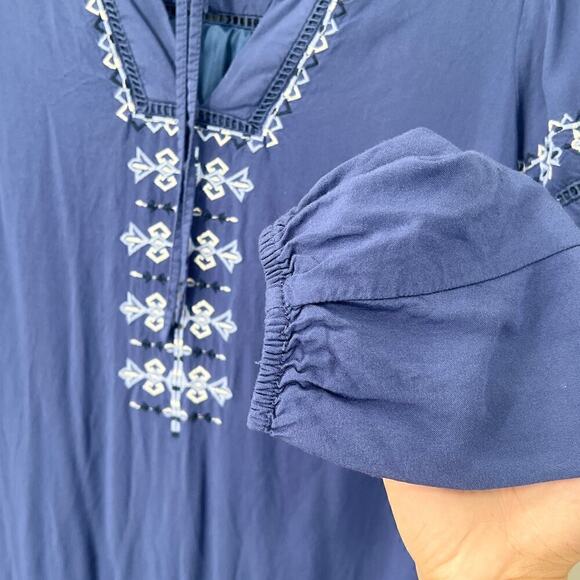 Westport Embroidered Mini Dress Womens Medium Boho Peasant Chic Western Indie - Picture 4 of 6